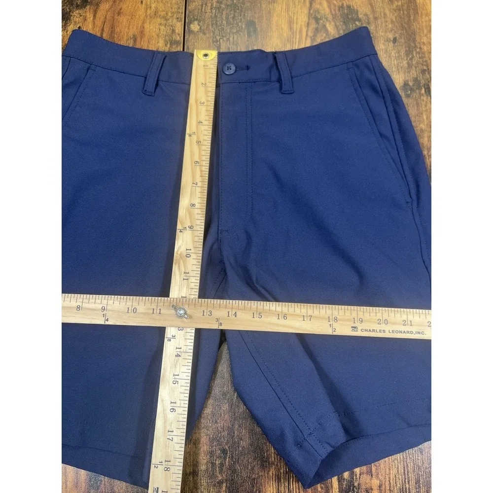 FootJoy FJ Men's Golf Shorts Navy Blue Size 30 Performance Flat Front 9